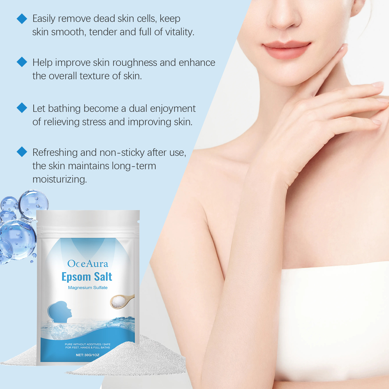 Garam Mandi Epsom OceAura untu - Bath Salts Magnesium ulasan dan harga